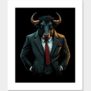Suited for Success the Business Bull Posters and Art